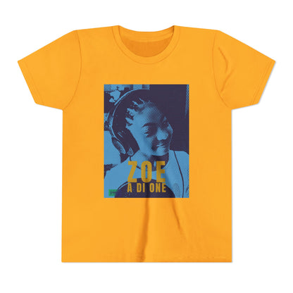 Zoe A Di One – Studio Energy Tee (Youth) | Light Sea Blue Edition