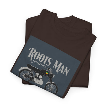 Roots Man Motorcycle Graphic T-Shirt - Folded - Dark Chocolate