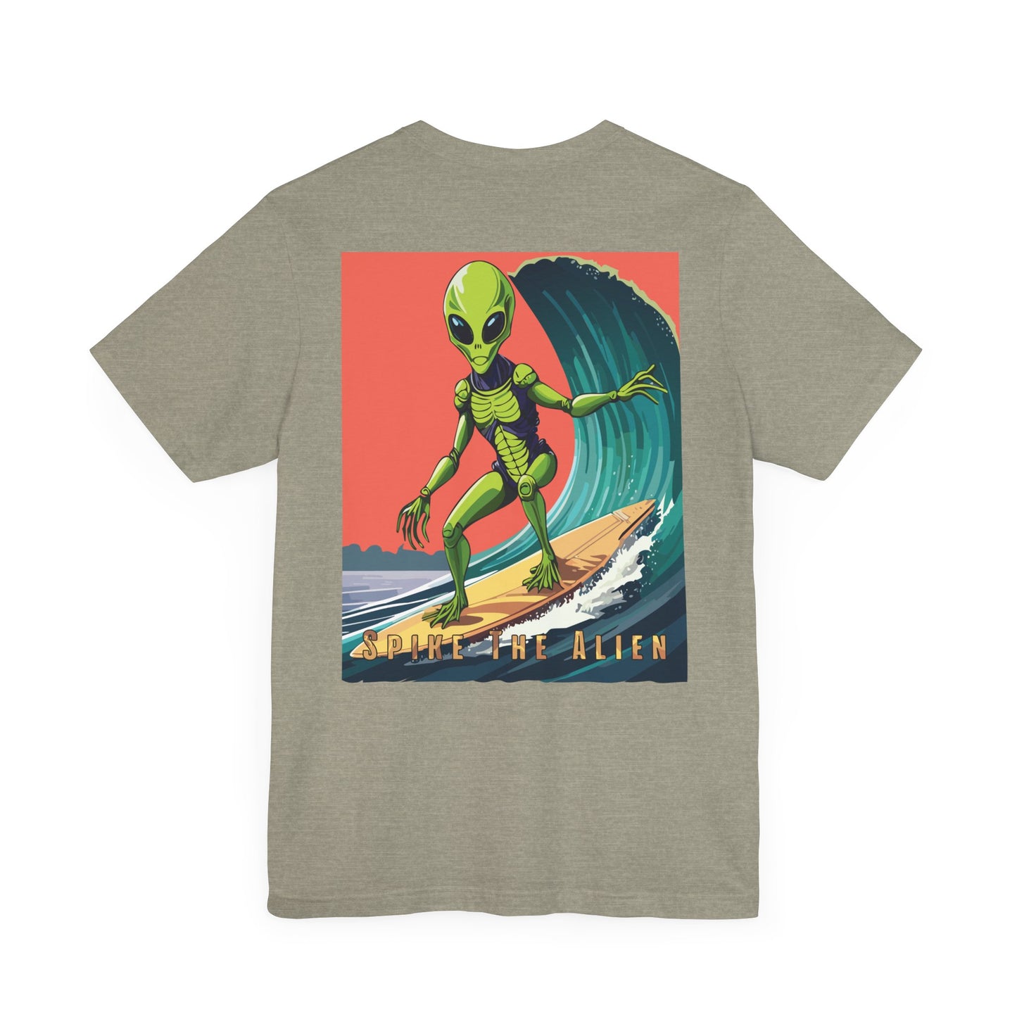 Funny Alien Surfing Unisex Short Sleeve Tee - Perfect for UFO Enthusiasts and Summer Vibes