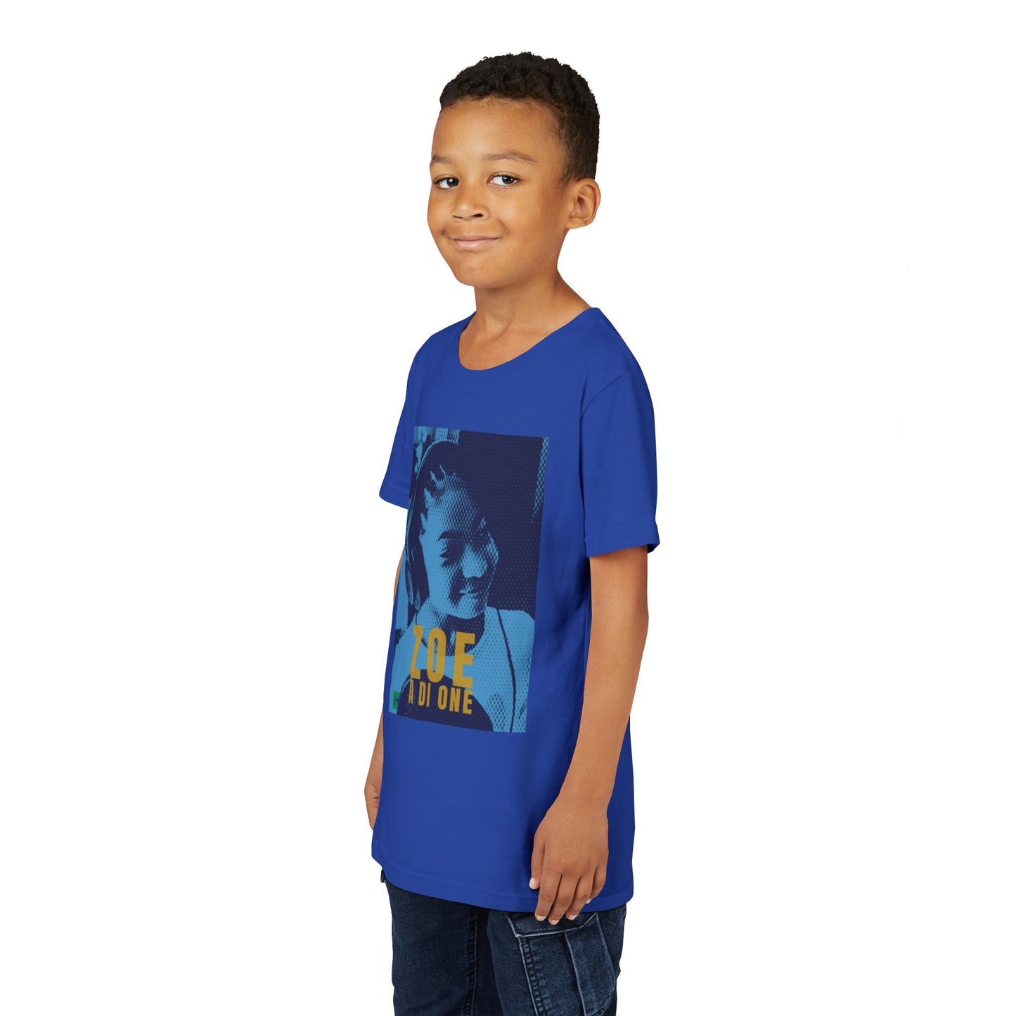 Zoe A Di One – Studio Energy Tee (Youth) | Light Sea Blue Edition