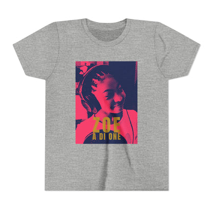Zoe A Di One – Studio Energy Tee (Youth) | Fuchsia Pop Art Edition