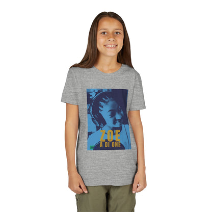 Zoe A Di One – Studio Energy Tee (Youth) | Light Sea Blue Edition