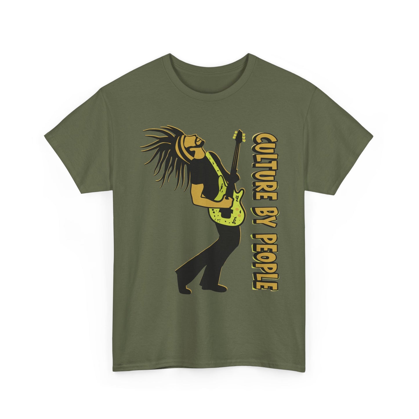 Joel Test Tee - Guitarist Rasta Tee - "Culture By People" Graphic T-Shirt