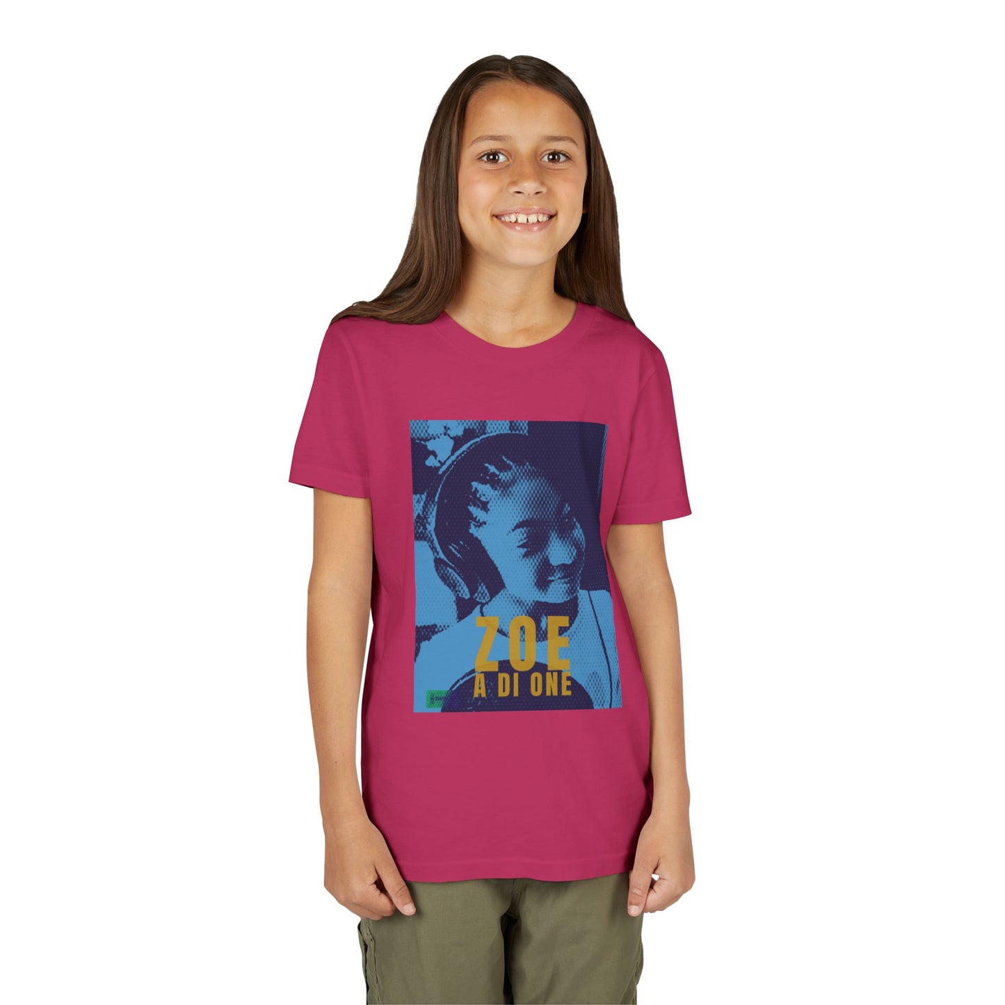 Zoe A Di One – Studio Energy Tee (Youth) | Light Sea Blue Edition