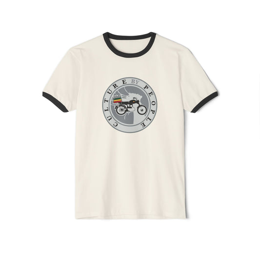 Retro Culture by People Unisex Cotton Ringer T-Shirt - Perfect for Bike Lovers & Casual Wear