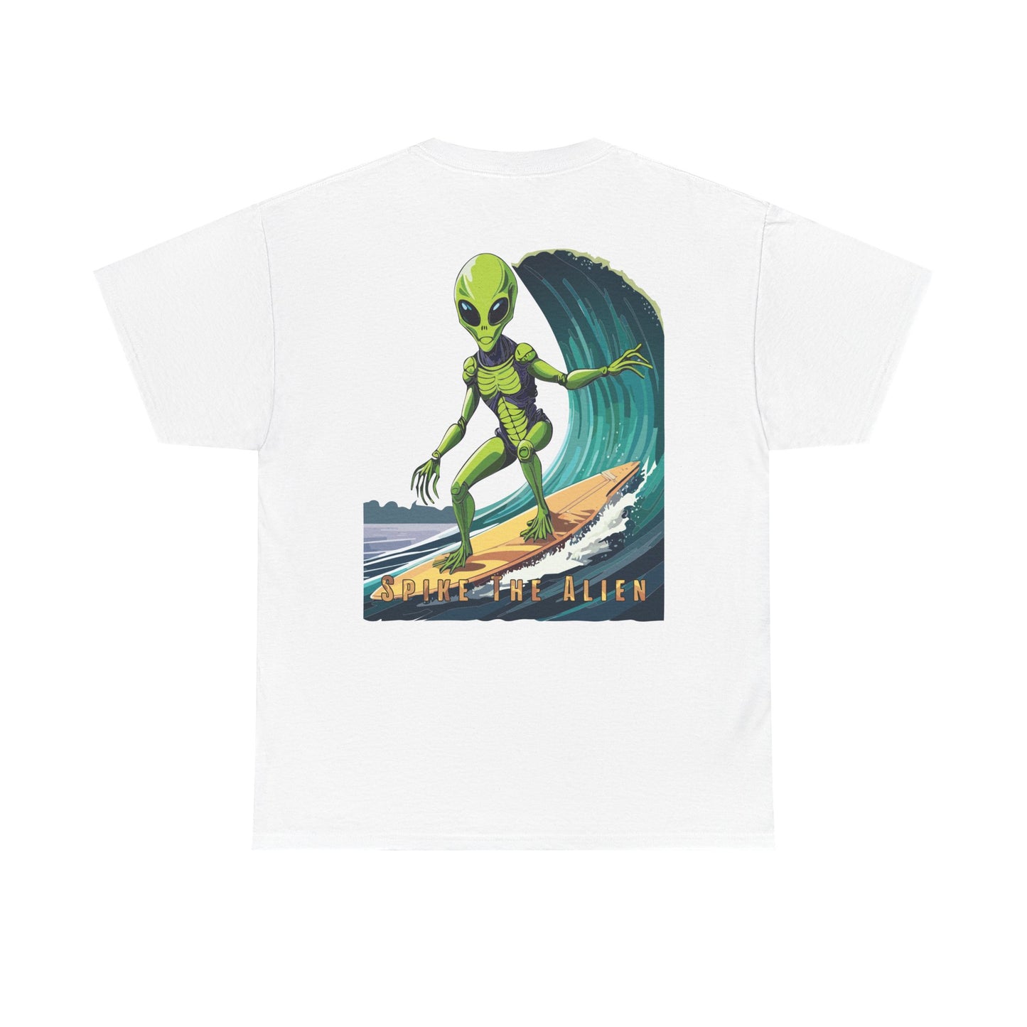 Spiky the Alien Unisex Heavy Cotton Tee - Fun Space-Themed Graphic T-Shirt