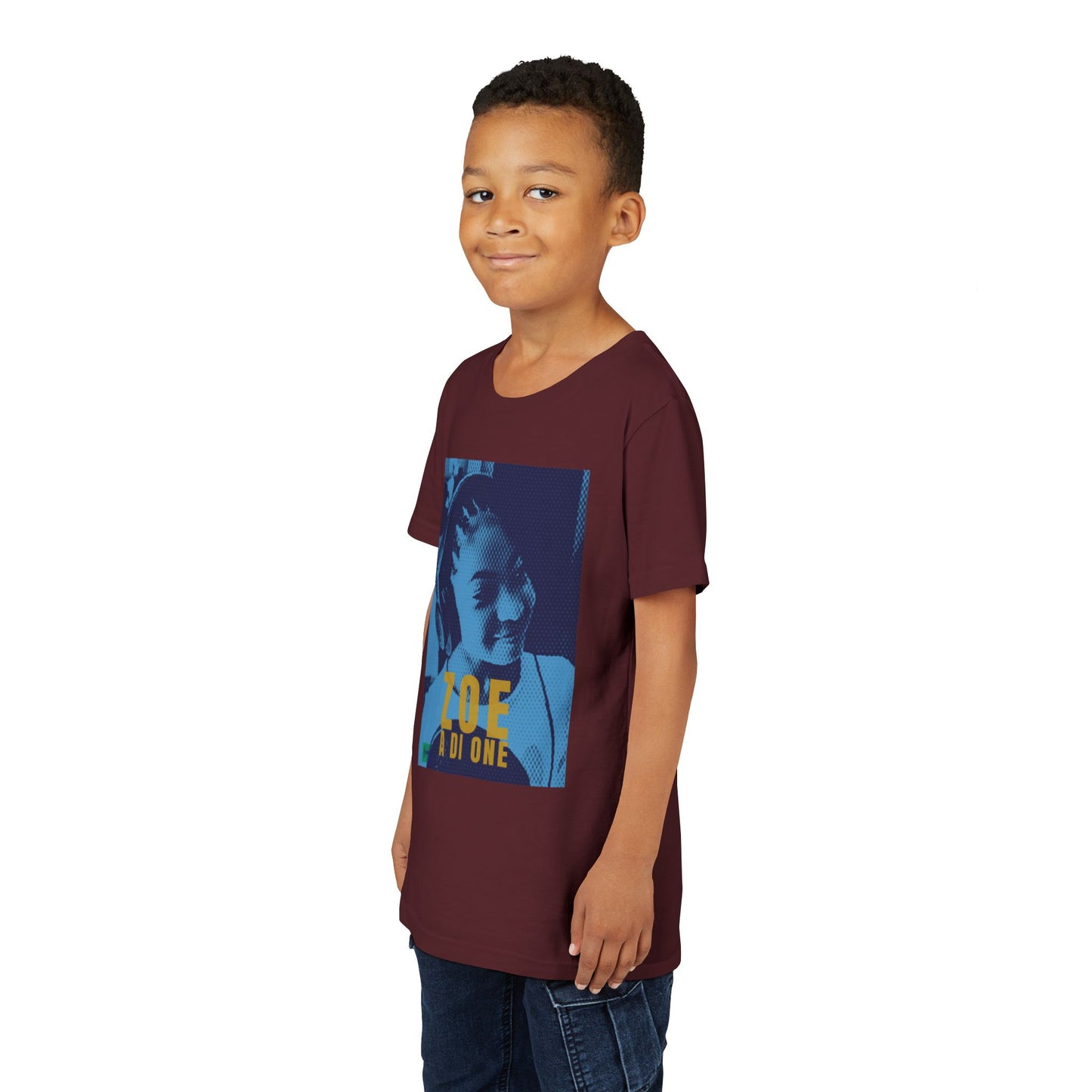 Zoe A Di One – Studio Energy Tee (Youth) | Light Sea Blue Edition