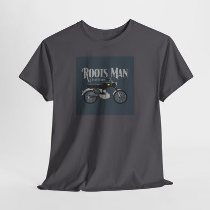 Roots Man Motorcycle Graphic T-Shirt - Charcoal - Hanging