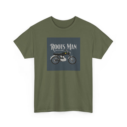 Roots Man Motorcycle Graphic T-Shirt - Front 2 - Military Green