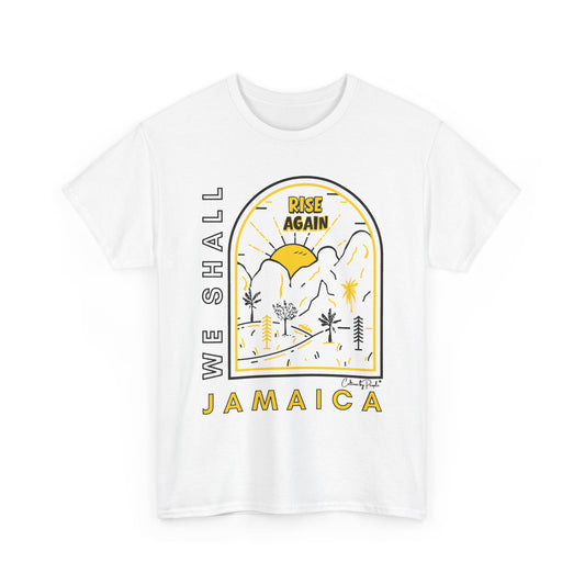 We Shall Rise Again Jamaica – Hurricane Melissa White T-Shirt