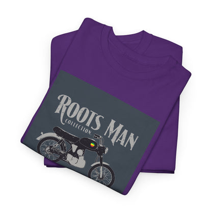 Roots Man Motorcycle Graphic T-Shirt - Folded - Purple