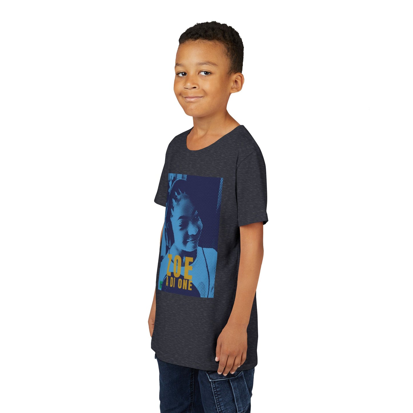 Zoe A Di One – Studio Energy Tee (Youth) | Light Sea Blue Edition