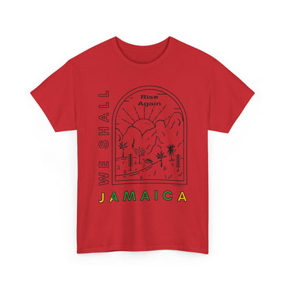 We Shall Rise Again Jamaica – Hurricane Melissa Red T-Shirt
