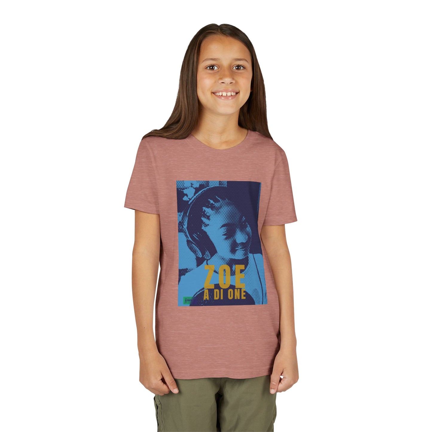 Zoe A Di One – Studio Energy Tee (Youth) | Light Sea Blue Edition