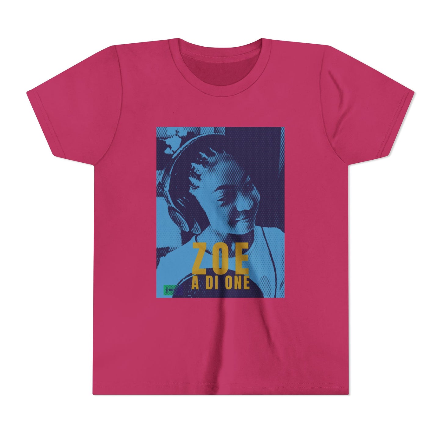 Zoe A Di One – Studio Energy Tee (Youth) | Light Sea Blue Edition