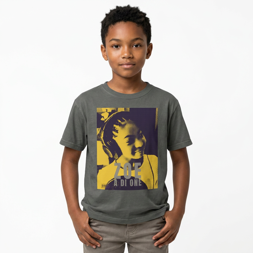 Zoe A Di One Youth Tee — Pop Art Gold Edition