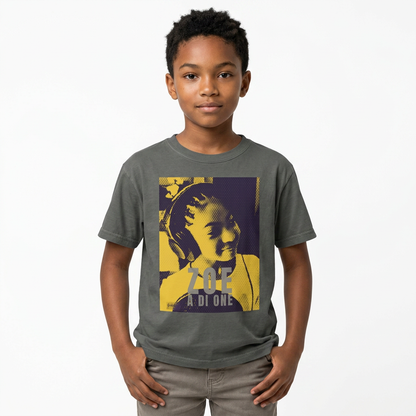 Zoe A Di One Youth Tee — Pop Art Gold Edition