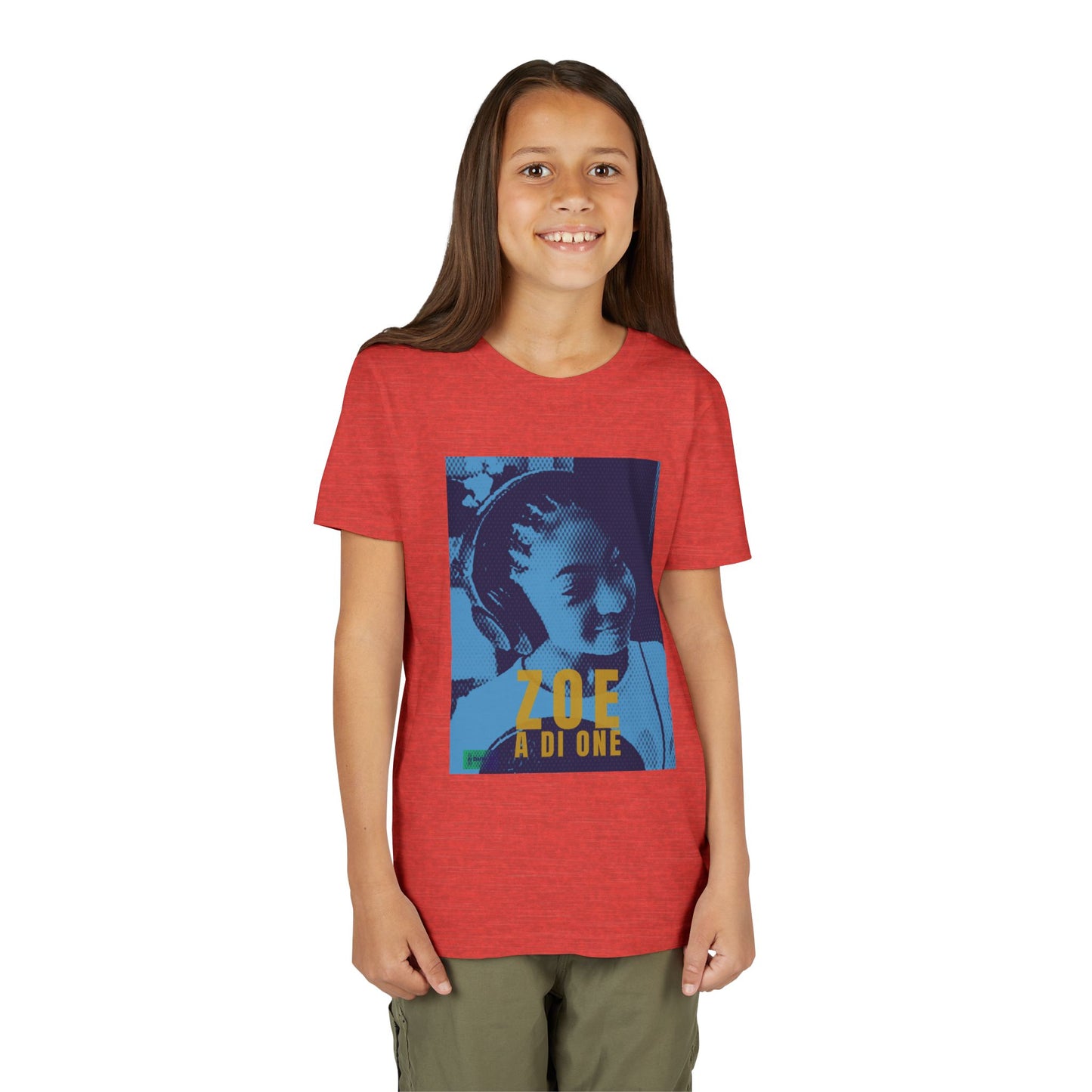 Zoe A Di One – Studio Energy Tee (Youth) | Light Sea Blue Edition