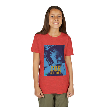 Zoe A Di One – Studio Energy Tee (Youth) | Light Sea Blue Edition