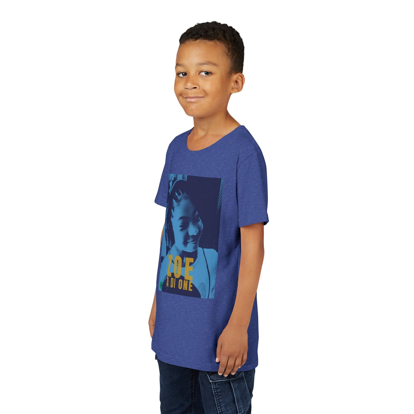 Zoe A Di One – Studio Energy Tee (Youth) | Light Sea Blue Edition
