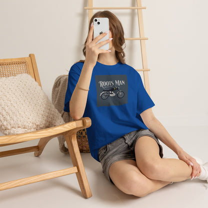 Roots Man Motorcycle Graphic T-Shirt - Lifestyle 2 - Royal