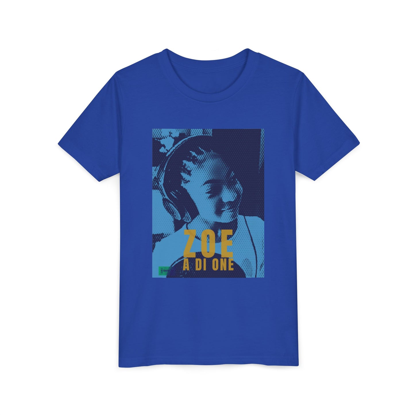 Zoe A Di One – Studio Energy Tee (Youth) | Light Sea Blue Edition