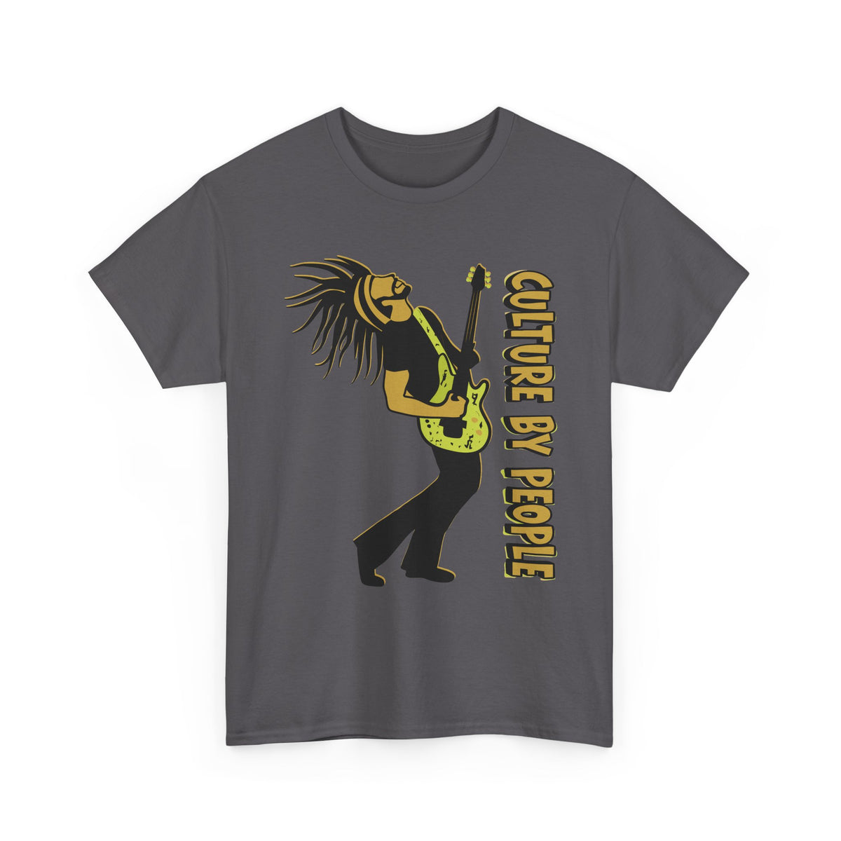 Jamaican Musician T-Shirt front view - Charcoal