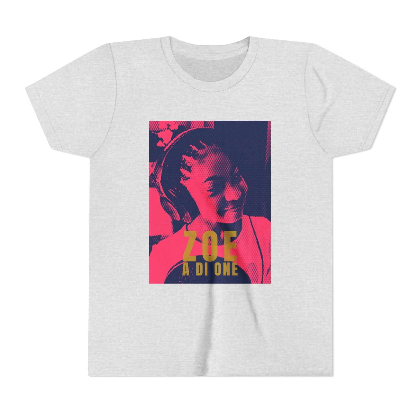 Zoe A Di One – Studio Energy Tee (Youth) | Fuchsia Pop Art Edition