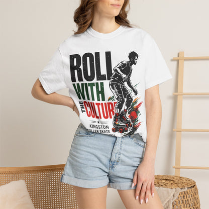 Roll With The Culture T-Shirt — Kingston Roller Skate Retro Tee - Jamaica Independence