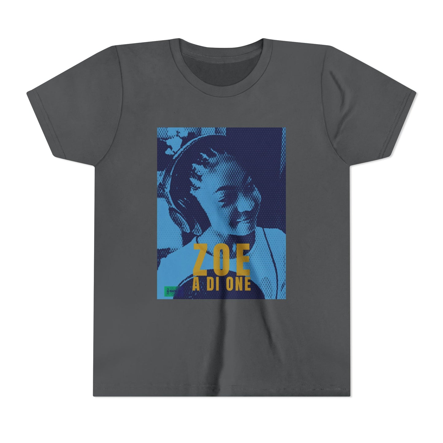 Zoe A Di One – Studio Energy Tee (Youth) | Light Sea Blue Edition