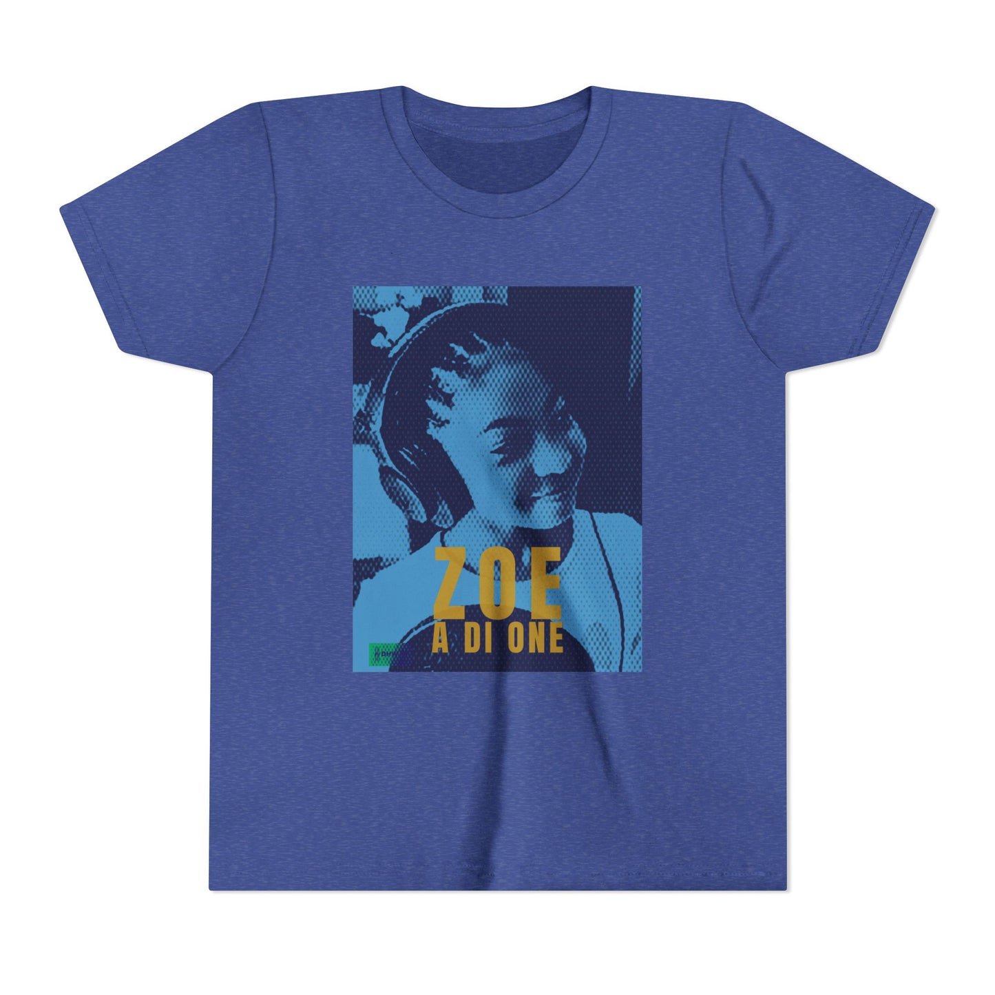 Zoe A Di One – Studio Energy Tee (Youth) | Light Sea Blue Edition