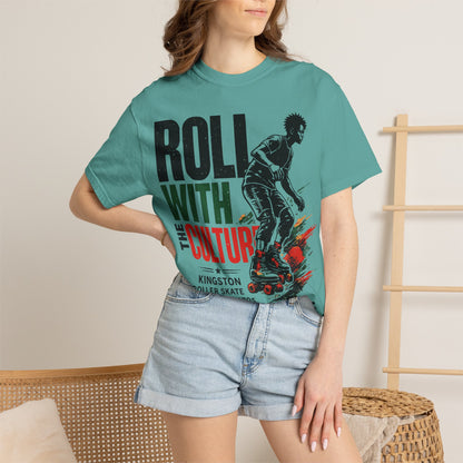 Roll With The Culture T-Shirt — Kingston Roller Skate Retro Tee - Jamaica Independence