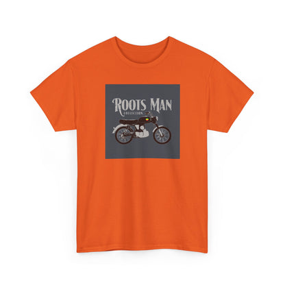 Roots Man Motorcycle Graphic T-Shirt - Front 2 - Orange
