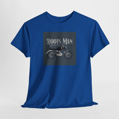 Roots Man Motorcycle Graphic T-Shirt - Hanging 1 - Royal