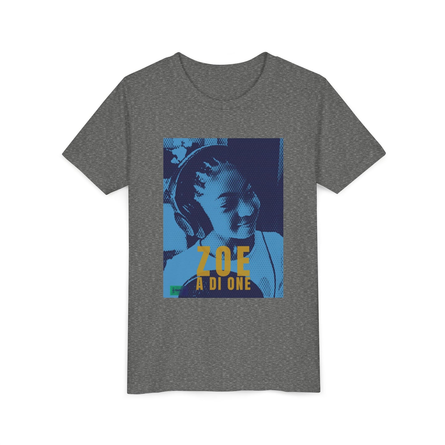 Zoe A Di One – Studio Energy Tee (Youth) | Light Sea Blue Edition