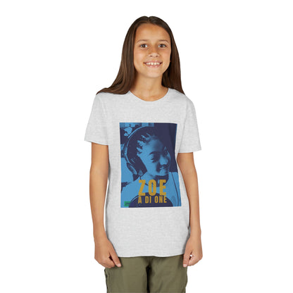 Zoe A Di One – Studio Energy Tee (Youth) | Light Sea Blue Edition
