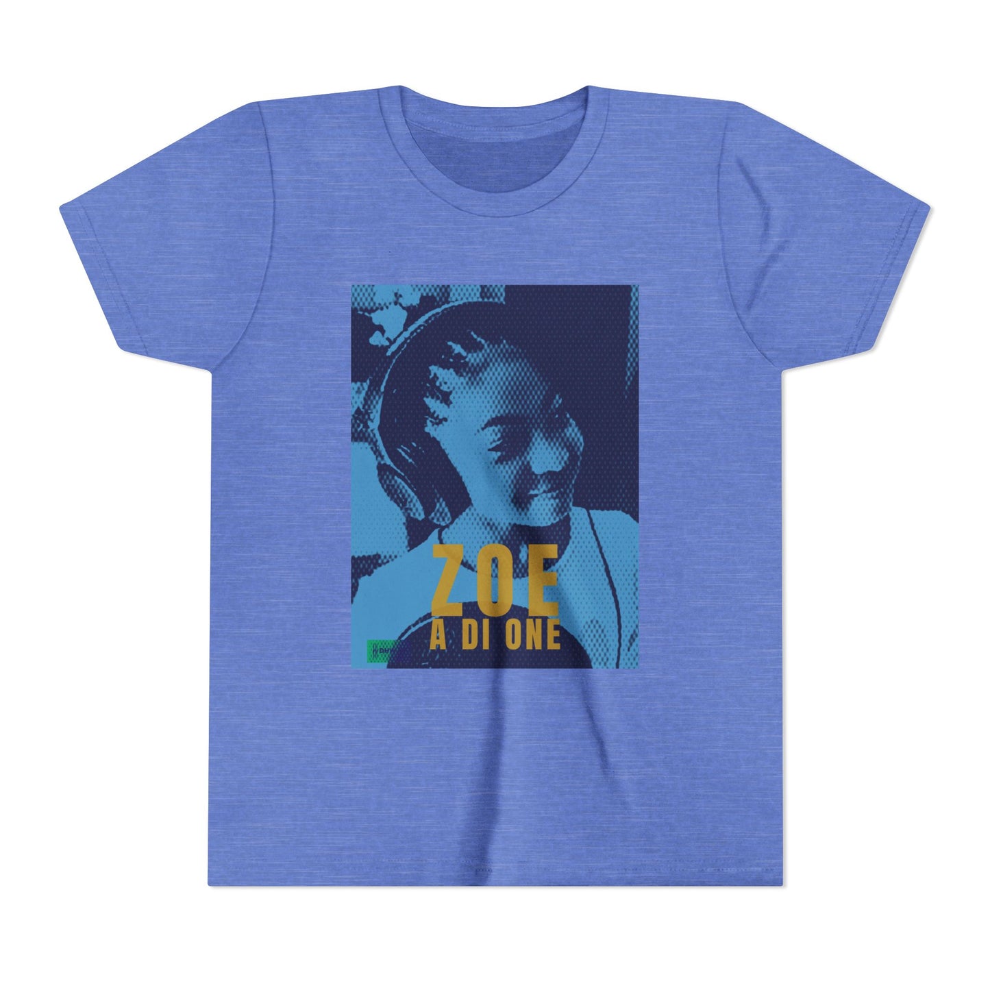 Zoe A Di One – Studio Energy Tee (Youth) | Light Sea Blue Edition