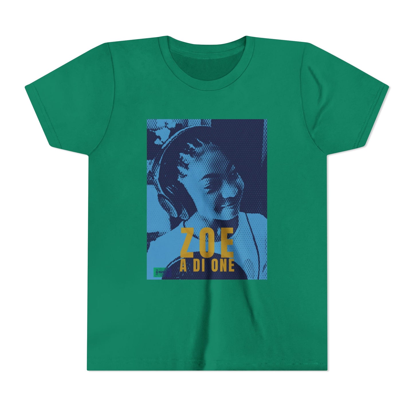 Zoe A Di One – Studio Energy Tee (Youth) | Light Sea Blue Edition