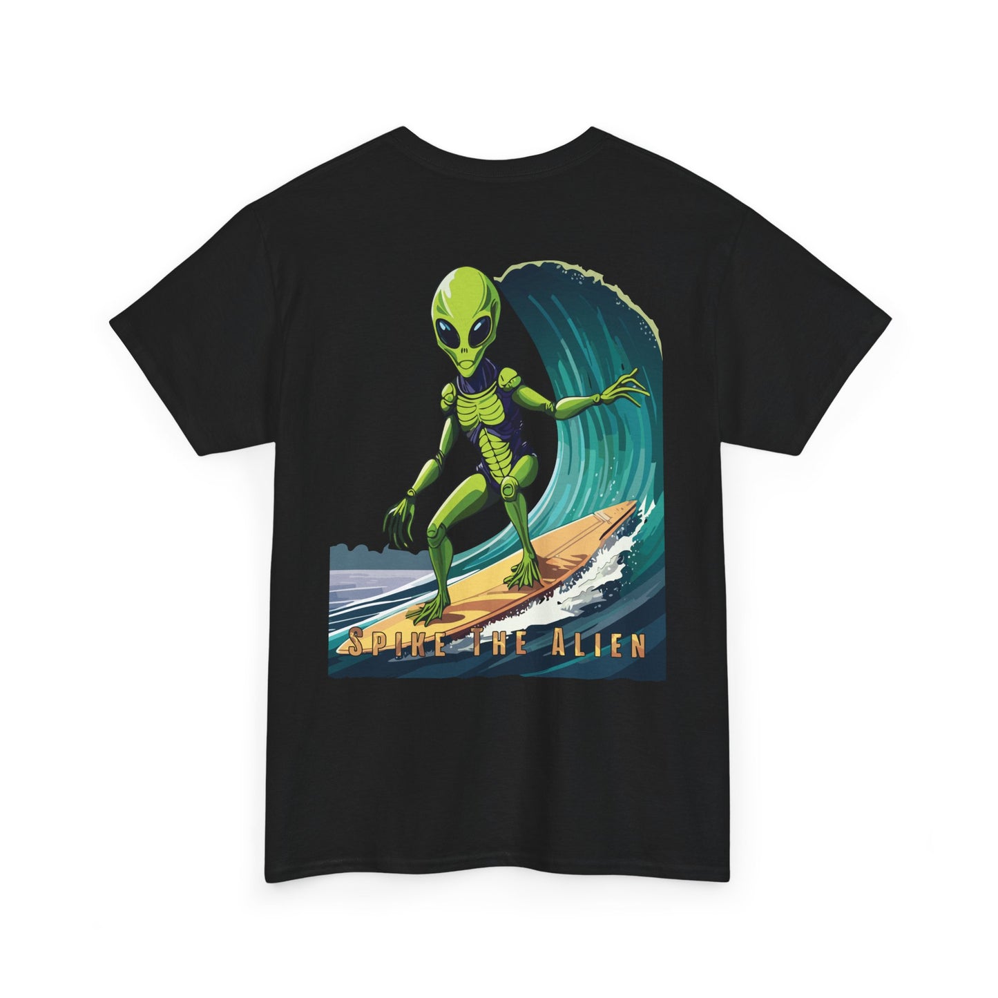 Spiky the Alien Unisex Heavy Cotton Tee - Fun Space-Themed Graphic T-Shirt