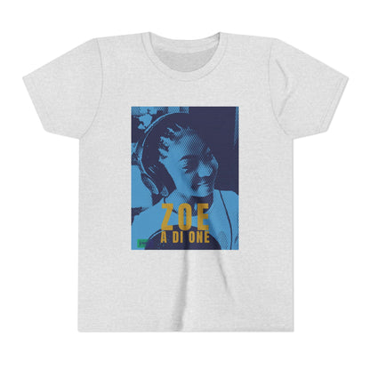 Zoe A Di One – Studio Energy Tee (Youth) | Light Sea Blue Edition