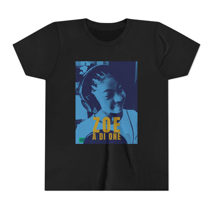 Zoe A Di One – Studio Energy Tee (Youth) | Light Sea Blue Edition
