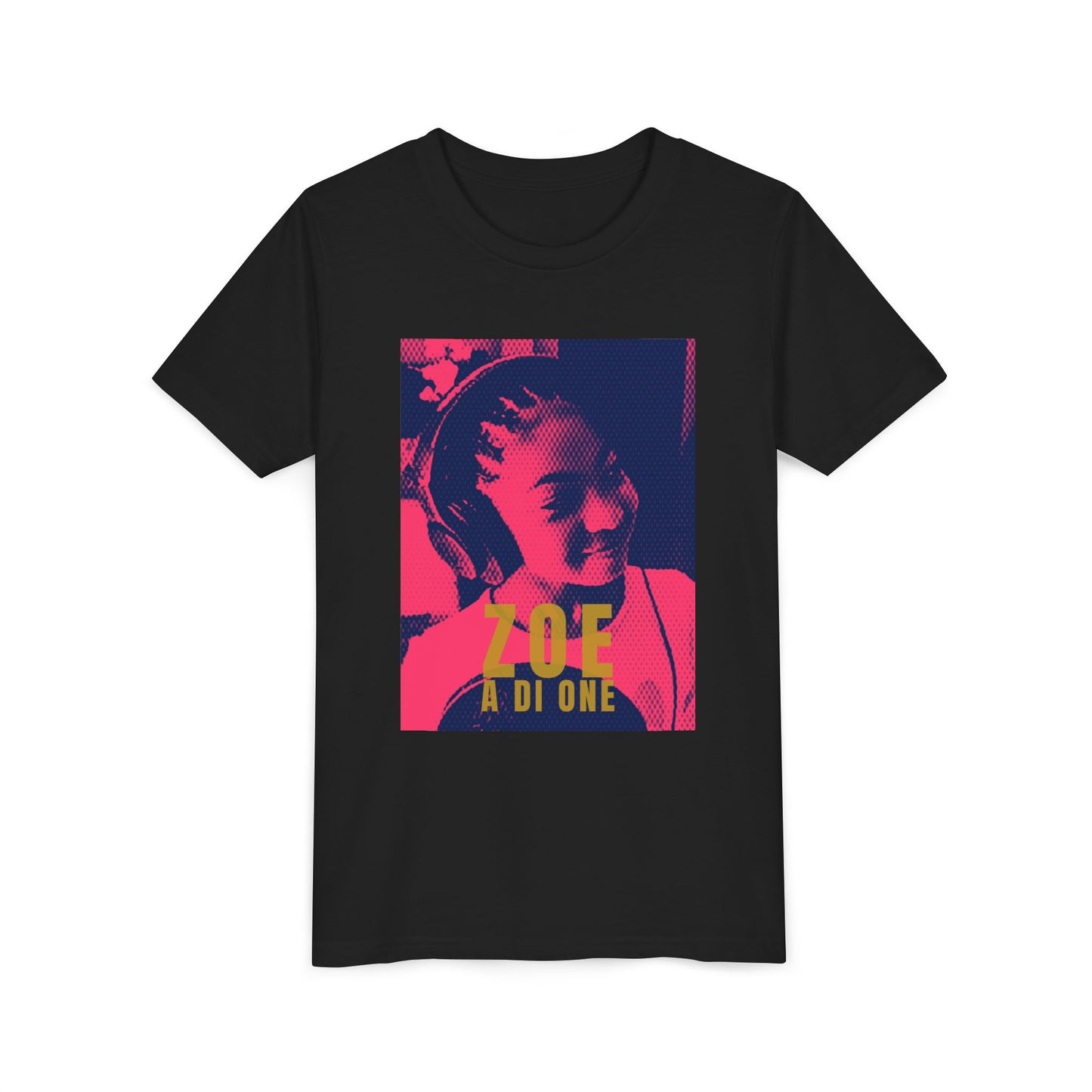 Zoe A Di One – Studio Energy Tee (Youth) | Fuchsia Pop Art Edition