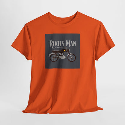 Roots Man Motorcycle Graphic T-Shirt - Hanging 1 - Orange