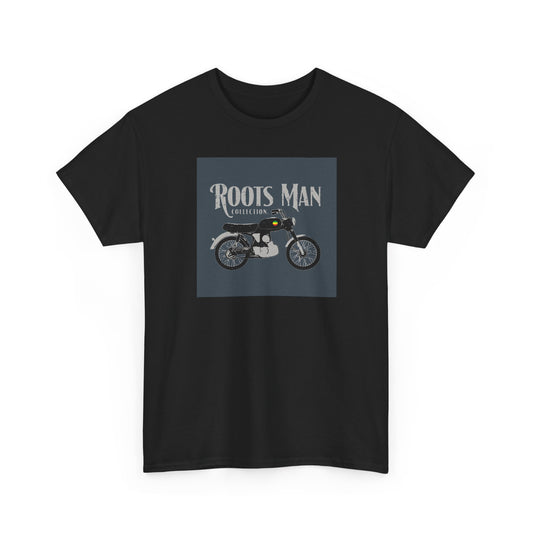 Roots Man Motorcycle Graphic T-Shirt - Front 2 - Black