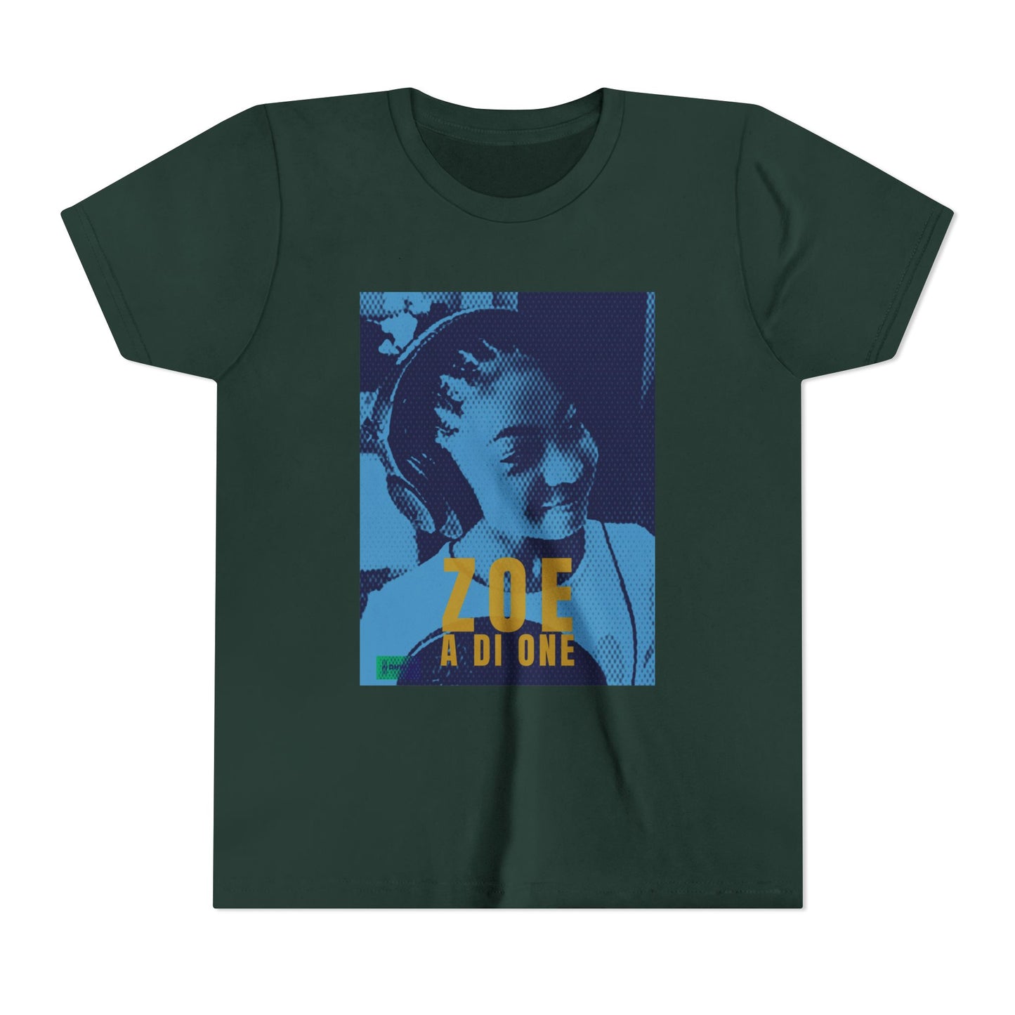 Zoe A Di One – Studio Energy Tee (Youth) | Light Sea Blue Edition