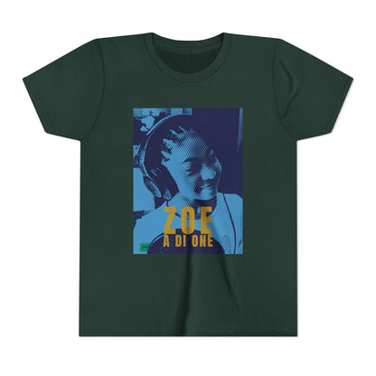 Zoe A Di One – Studio Energy Tee (Youth) | Light Sea Blue Edition