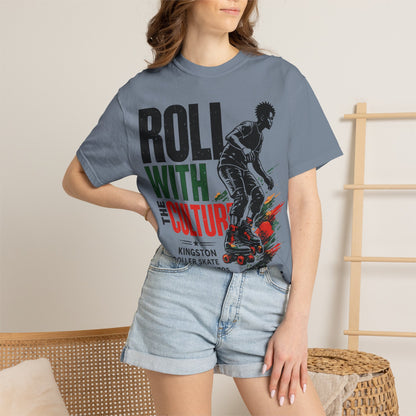Roll With The Culture T-Shirt — Kingston Roller Skate Retro Tee - Jamaica Independence