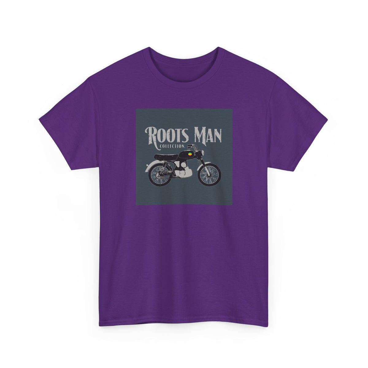 Roots Man Motorcycle Graphic T-Shirt - Front 2 - Purple