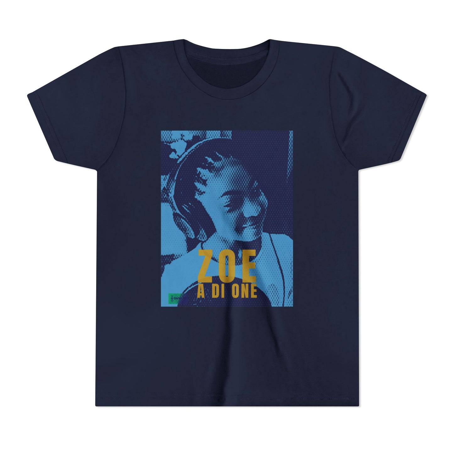 Zoe A Di One – Studio Energy Tee (Youth) | Light Sea Blue Edition
