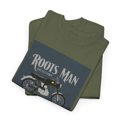 Roots Man Motorcycle Graphic T-Shirt - Folded - Military Green